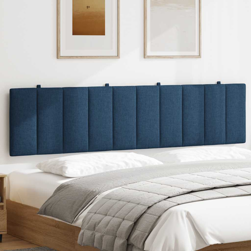 Kopfteil-Kissen Blau 200 cm Stoff