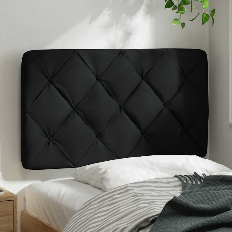 Kopfteil-Kissen Schwarz 80 cm Stoff