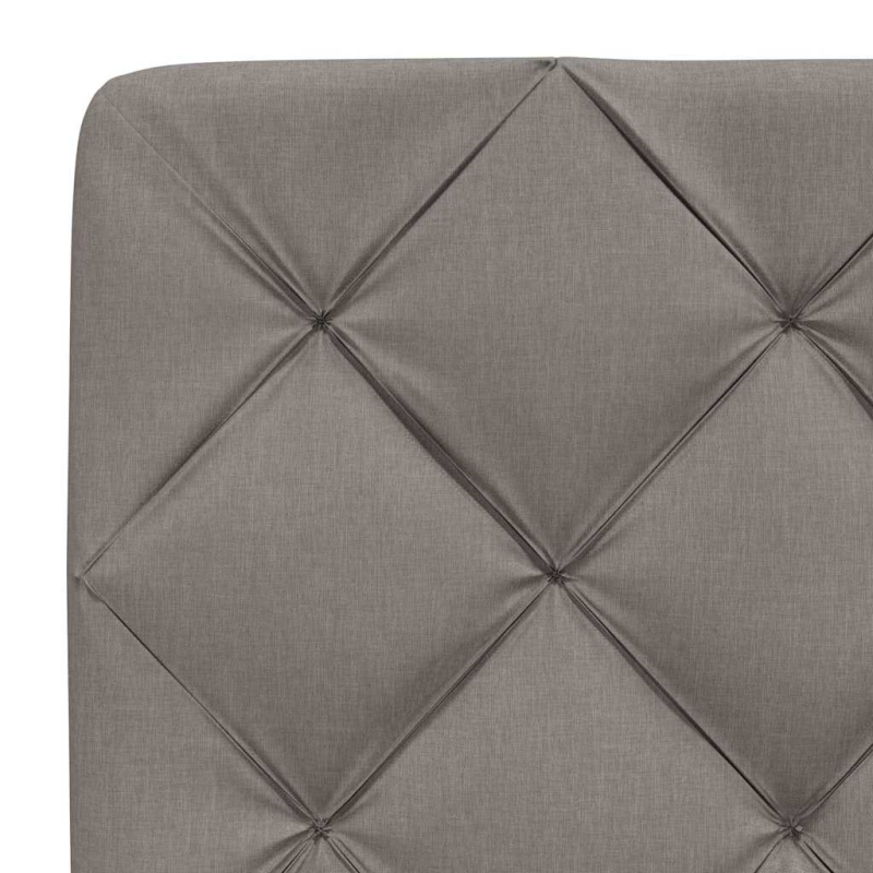 Kopfteil-Kissen Taupe 80 cm Stoff
