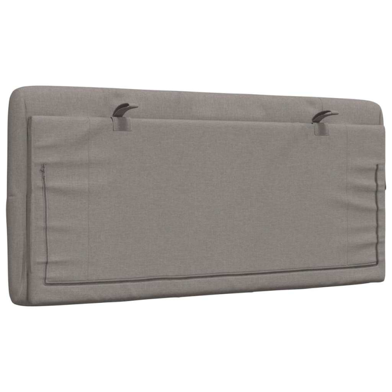 Kopfteil-Kissen Taupe 100 cm Stoff