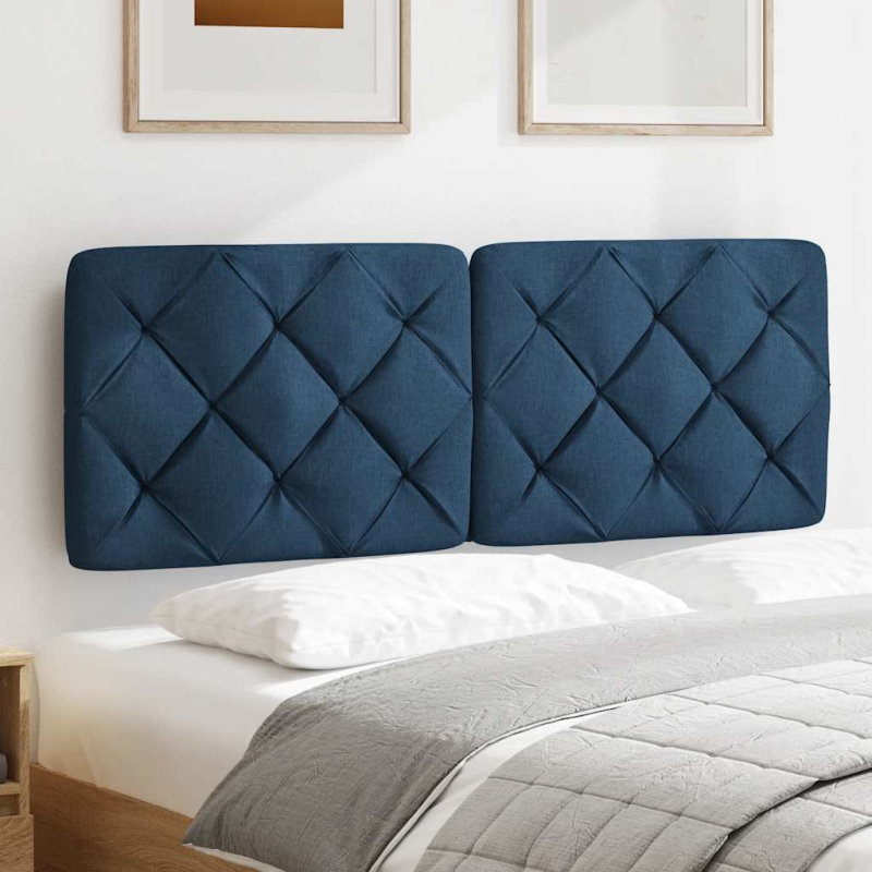 Kopfteil-Kissen Blau 120 cm Stoff