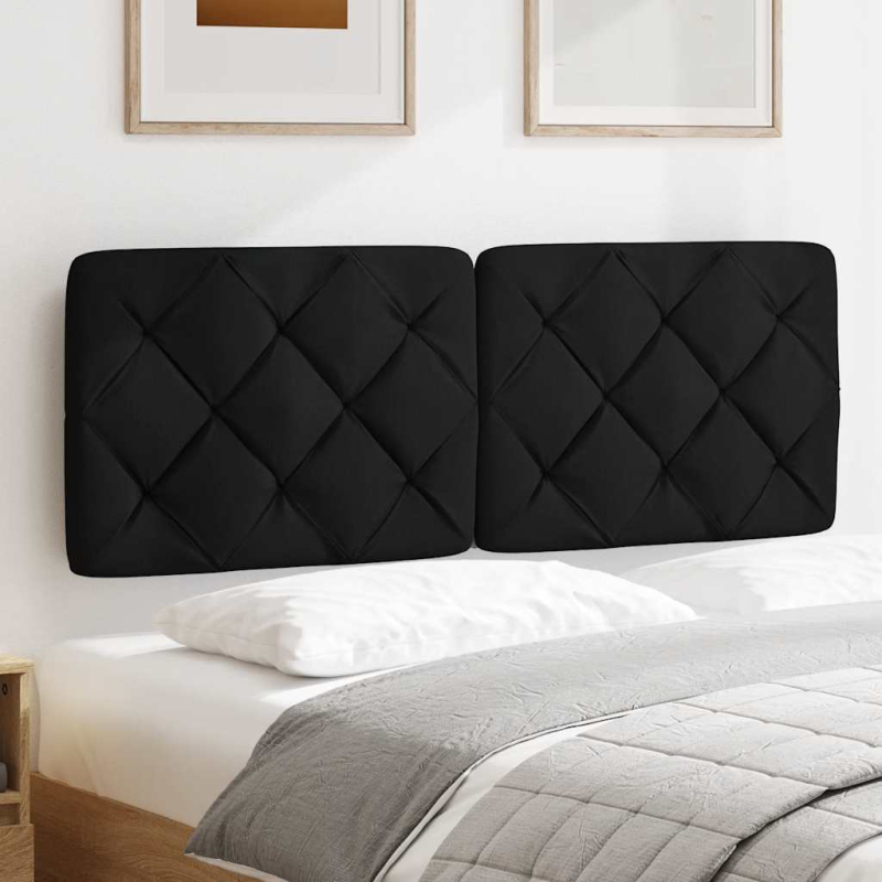 Kopfteil-Kissen Schwarz 140 cm Stoff