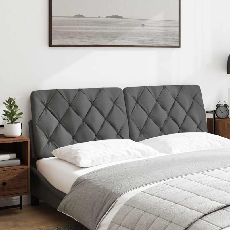 Kopfteil-Kissen Dunkelgrau 160 cm Stoff