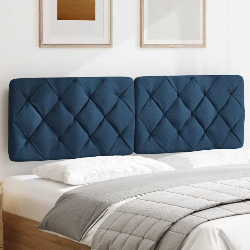 Kopfteil-Kissen Blau 160 cm Stoff