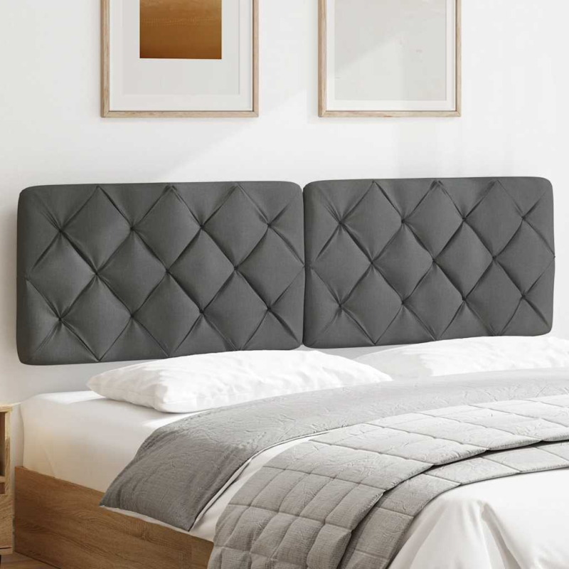Kopfteil-Kissen Dunkelgrau 180 cm Stoff