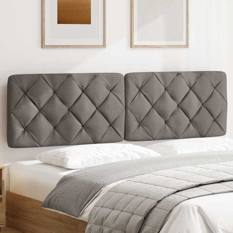 Kopfteil-Kissen Taupe 180 cm Stoff