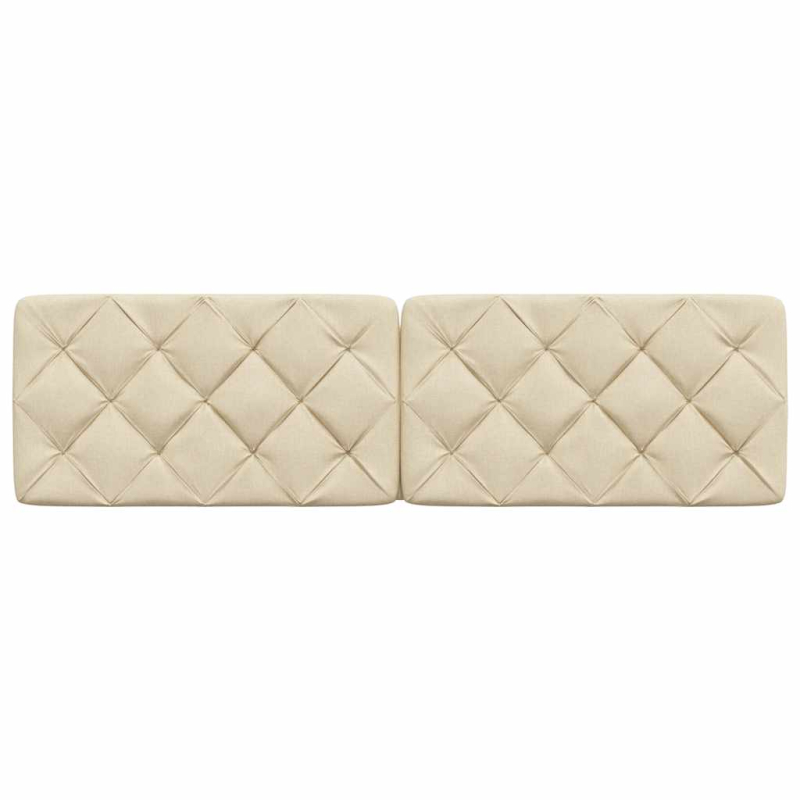 Kopfteil-Kissen Creme 180 cm Stoff