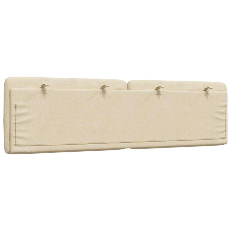 Kopfteil-Kissen Creme 180 cm Stoff