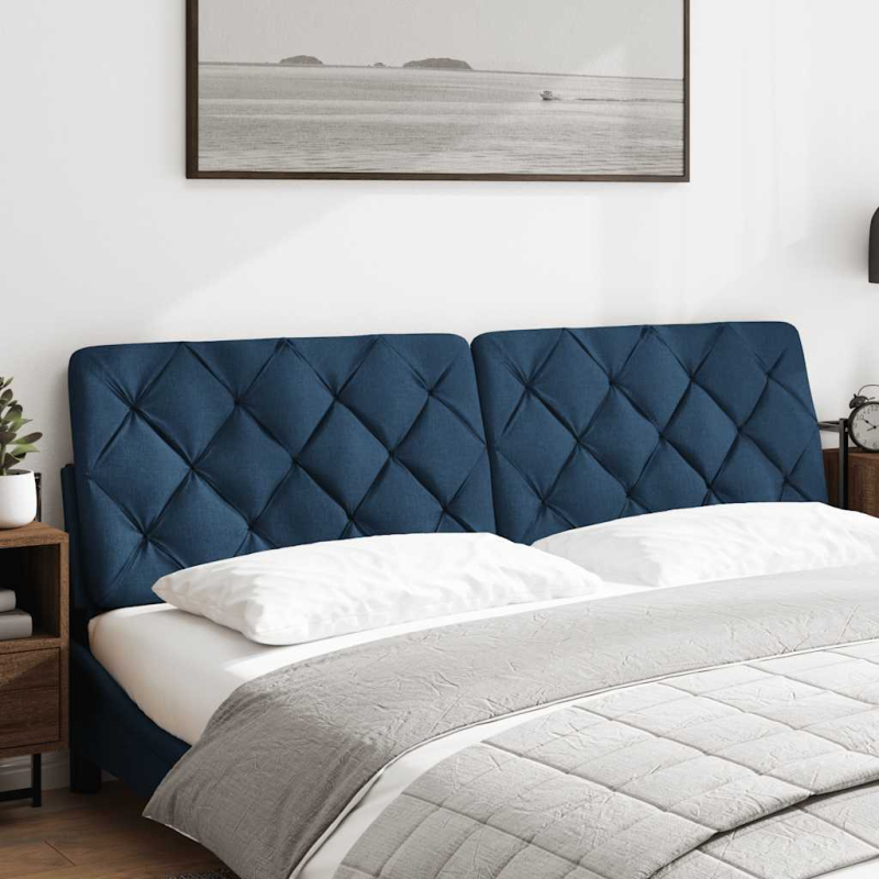 Kopfteil-Kissen Blau 180 cm Stoff