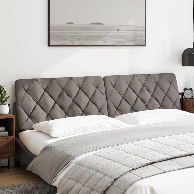 Kopfteil-Kissen Taupe 200 cm Stoff