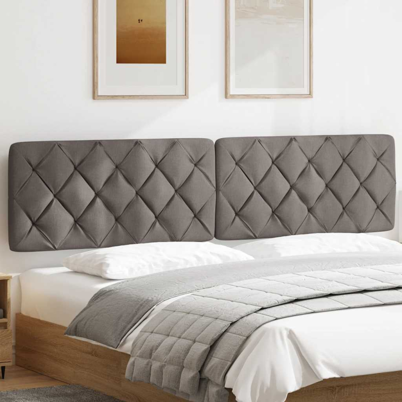 Kopfteil-Kissen Taupe 200 cm Stoff