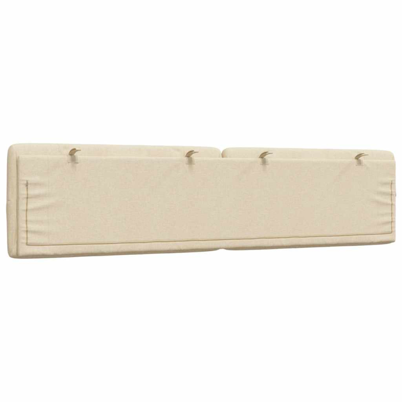 Kopfteil-Kissen Creme 200 cm Stoff