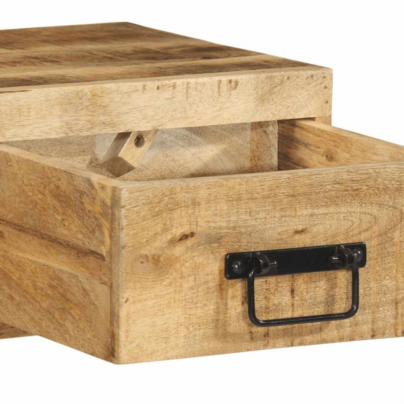 TV-Wandschrank 100x30x19 cm Raues Mangoholz