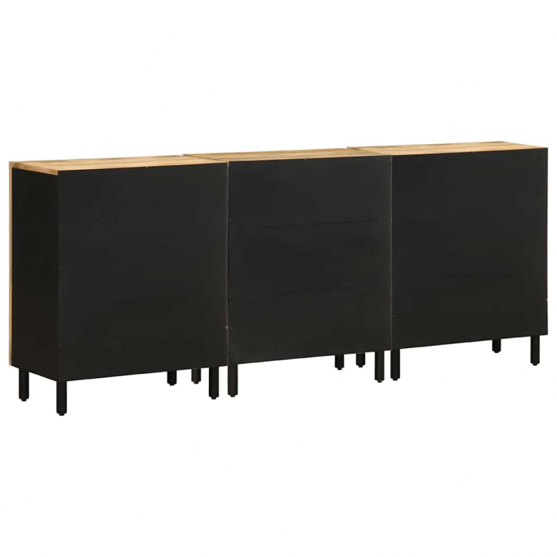 Sideboards 3 Stk. Massivholz Mango