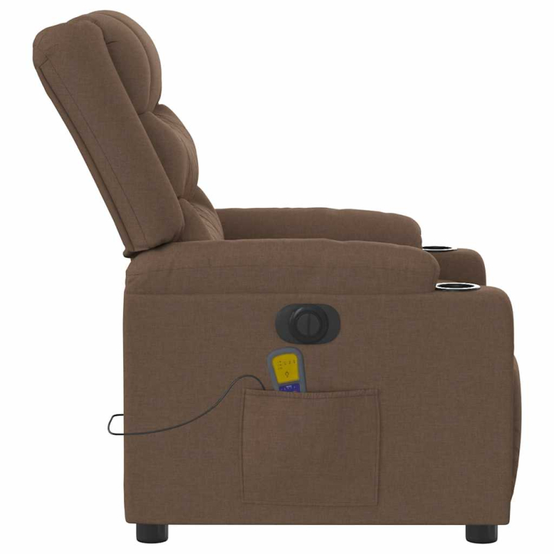 Massagesessel Elektrisch Braun Stoff