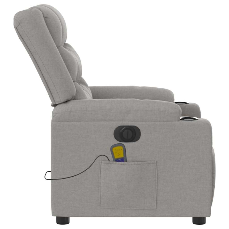 Massagesessel Elektrisch Wolkengrau Stoff