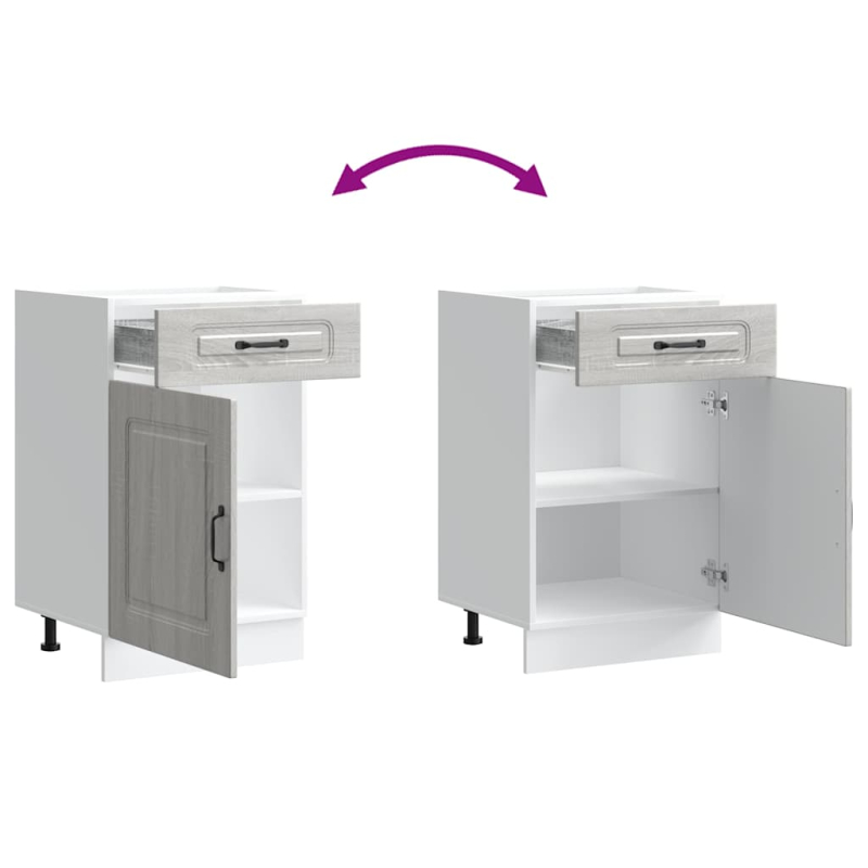 Küchenunterschrank Kalmar Grau Sonoma Holzwerkstoff