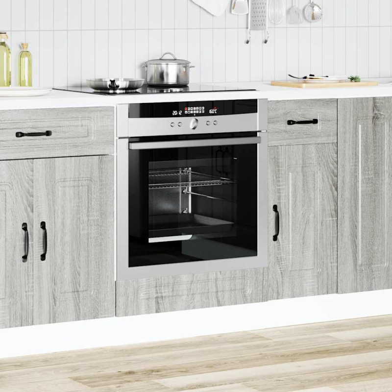 Herdumbauschrank Kalmar Grau Sonoma Holzwerkstoff