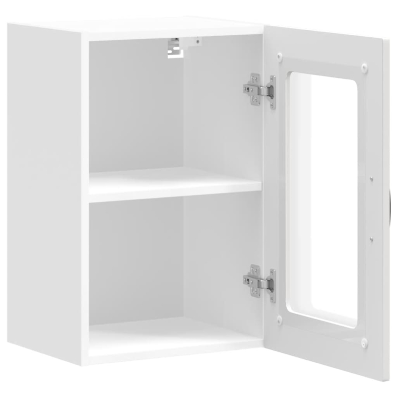 Küchen-Hängeschrank mit Glastür Kalmar Weiß Holzwerkstoff