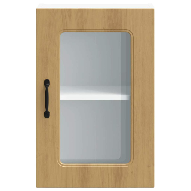 Küchen-Hängeschrank mit Glastür Kalmar Artisan-Eiche Holzwerkstoff