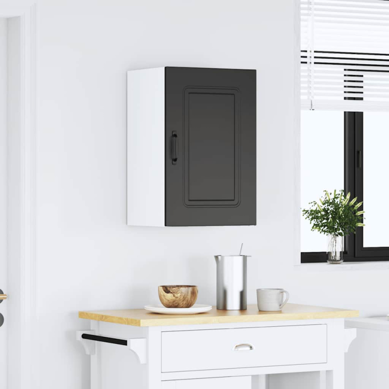 Küchen-Hängeschrank Kalmar Schwarz Holzwerkstoff