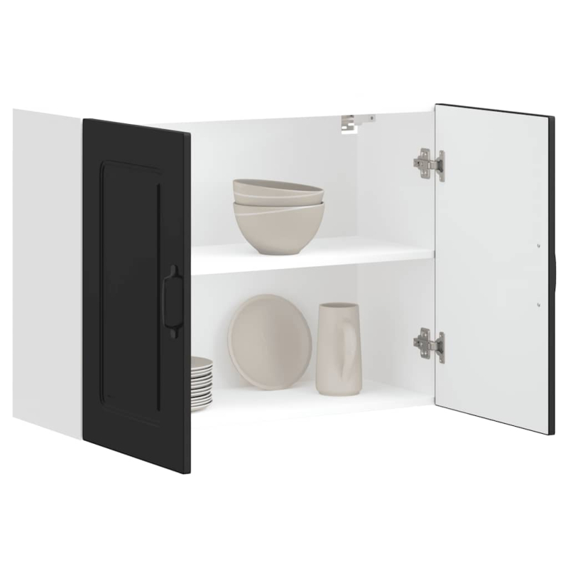 Küchen-Hängeschrank Kalmar Schwarz Holzwerkstoff