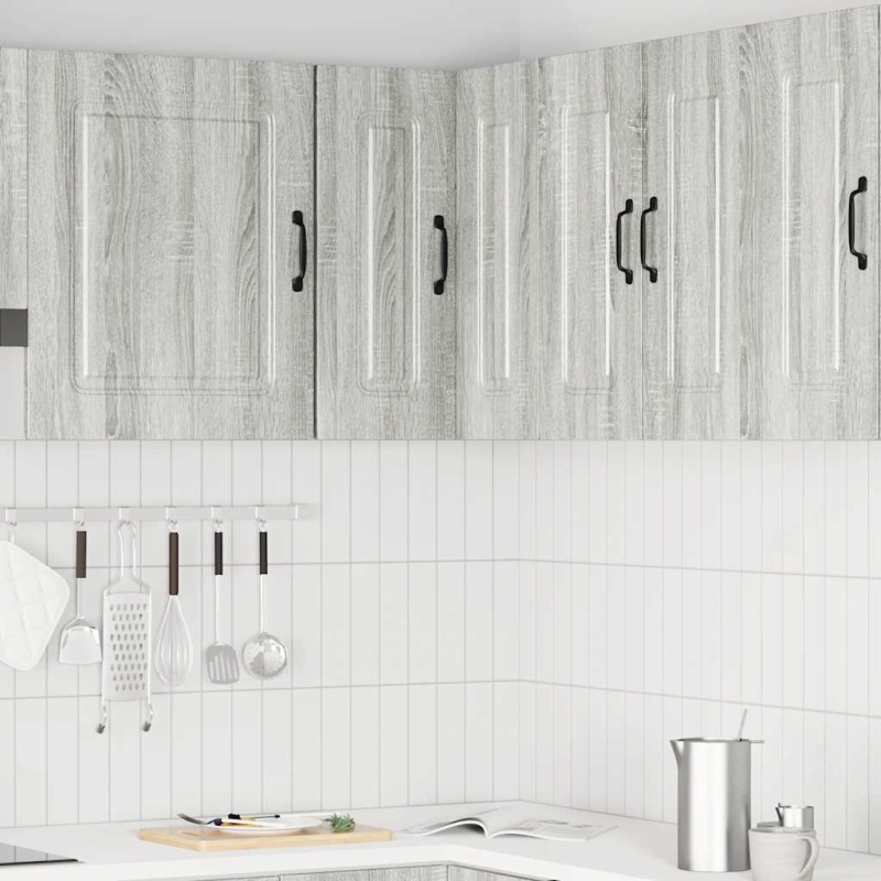 Küchen-Eckhängeschrank Kalmar Grau Sonoma Holzwerkstoff