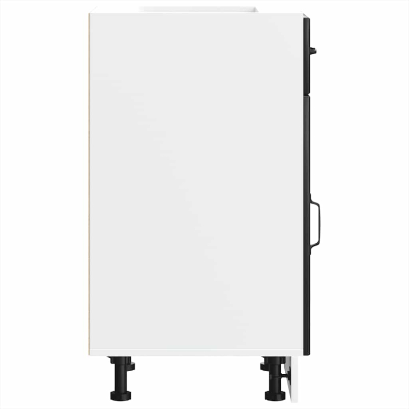 Küchen-Unterschrank Lucca Schwarz Holzwerkstoff