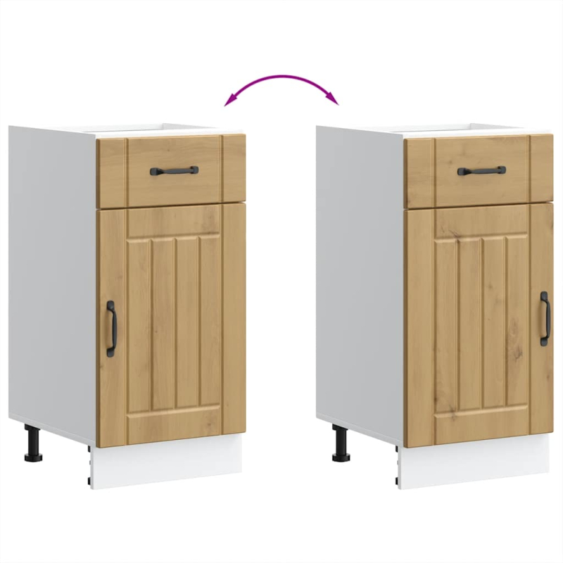 Küchen-Unterschrank Lucca Artisan-Eiche Holzwerkstoff