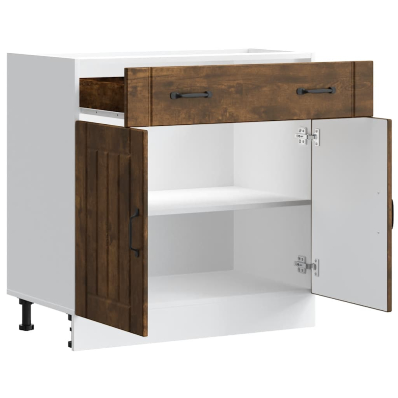 Küchen-Unterschrank Lucca Räuchereiche Holzwerkstoff