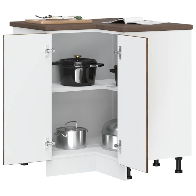 Küchen-Eckunterschrank Lucca Räuchereiche Holzwerkstoff