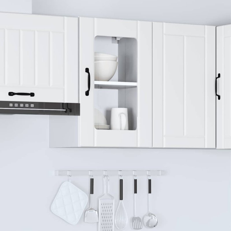 Küchen-Hängeschrank mit Glastür Lucca Weiß