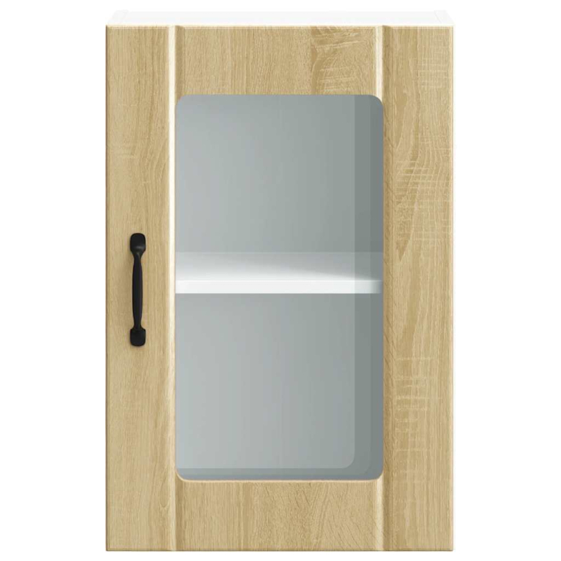 Küchen-Hängeschrank mit Glastür Lucca Sonoma-Eiche