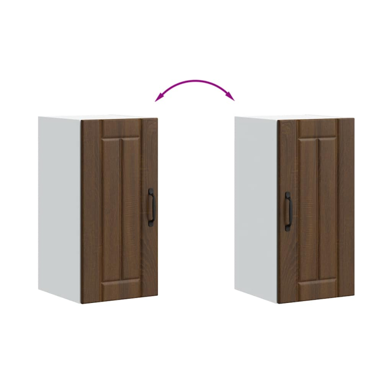 Küchen-Hängeschrank Lucca Braun Eichen-Optik Holzwerkstoff