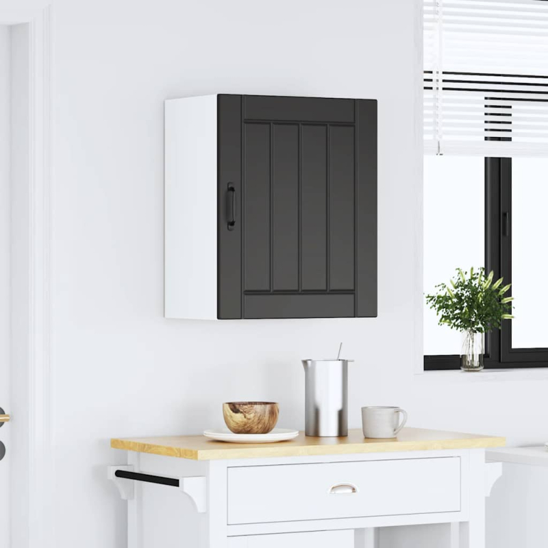 Küchen-Hängeschrank Lucca Schwarz Holzwerkstoff