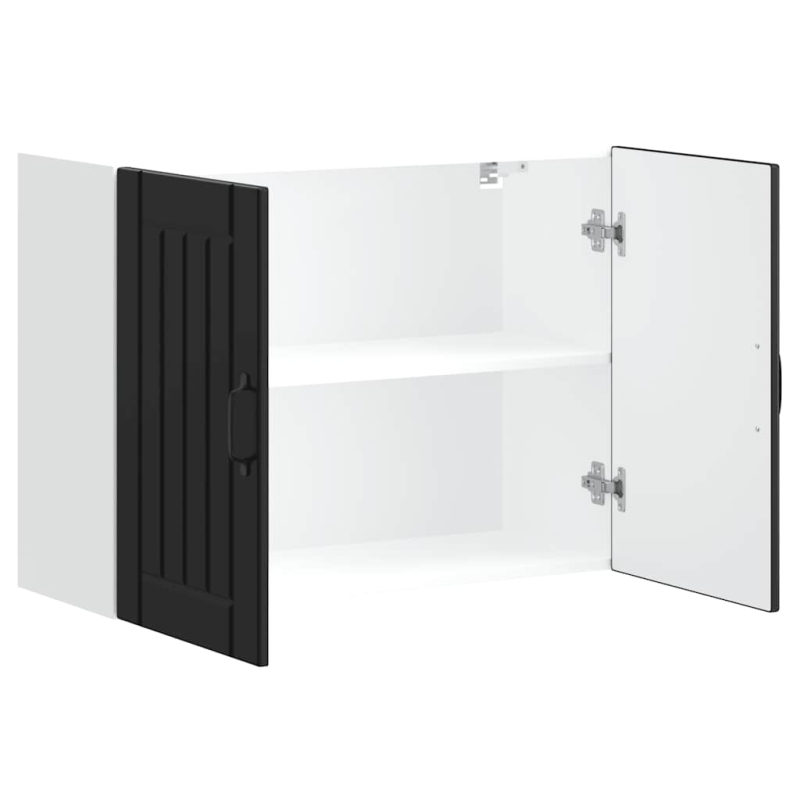 Küchen-Hängeschrank Lucca Schwarz Holzwerkstoff