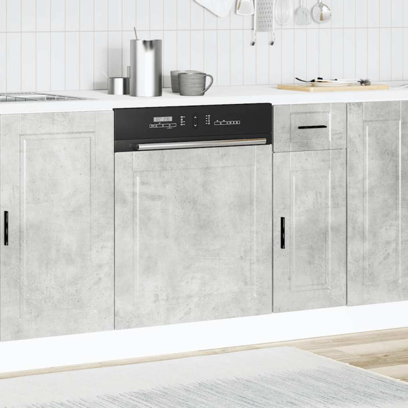 Geschirrspülerblende Porto Betongrau 60x1,5x67 cm Holzwerkstoff