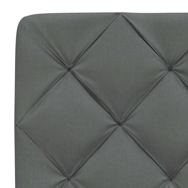 Bett mit Matratze Dunkelgrau 100x200 cm Stoff