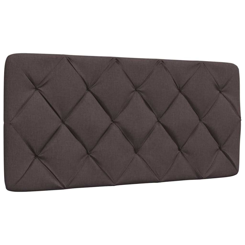 Bett mit Matratze Dunkelbraun 100x200 cm Stoff