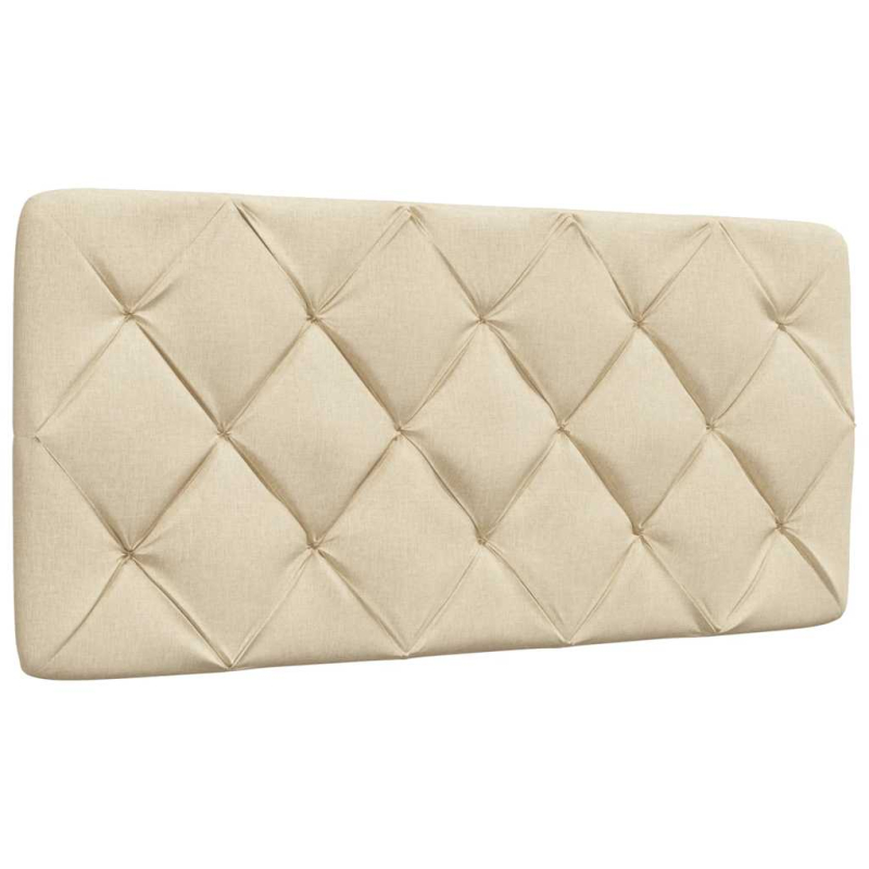 Bett mit Matratze Creme 100x200 cm Stoff