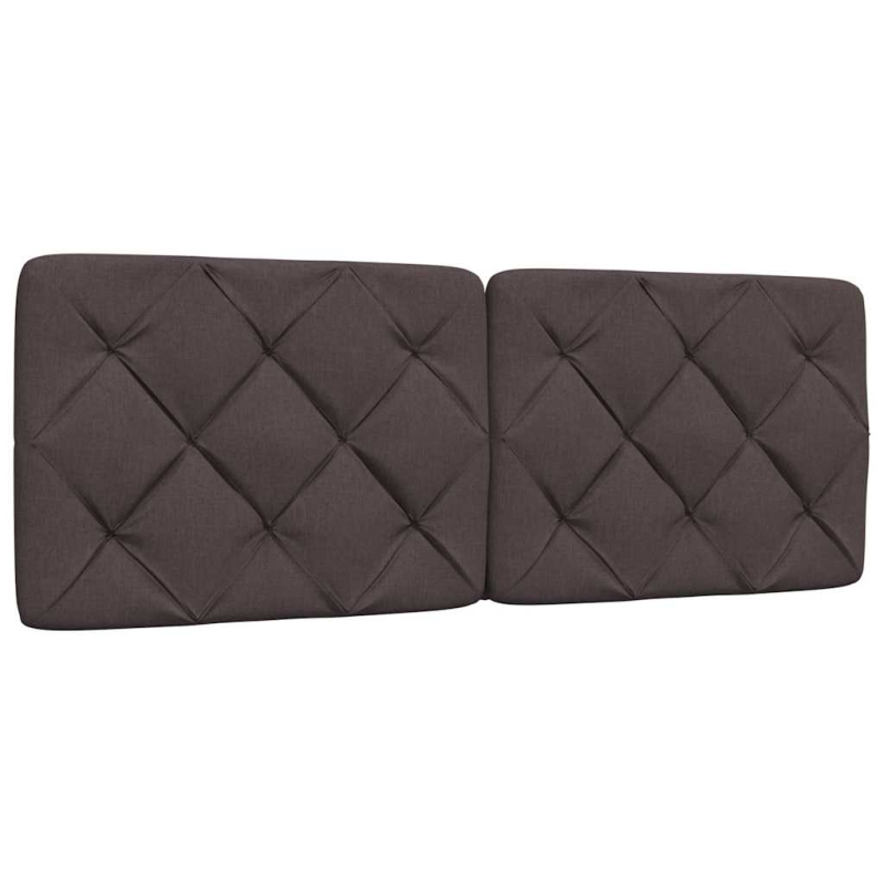 Bett mit Matratze Dunkelbraun 140x190 cm Stoff
