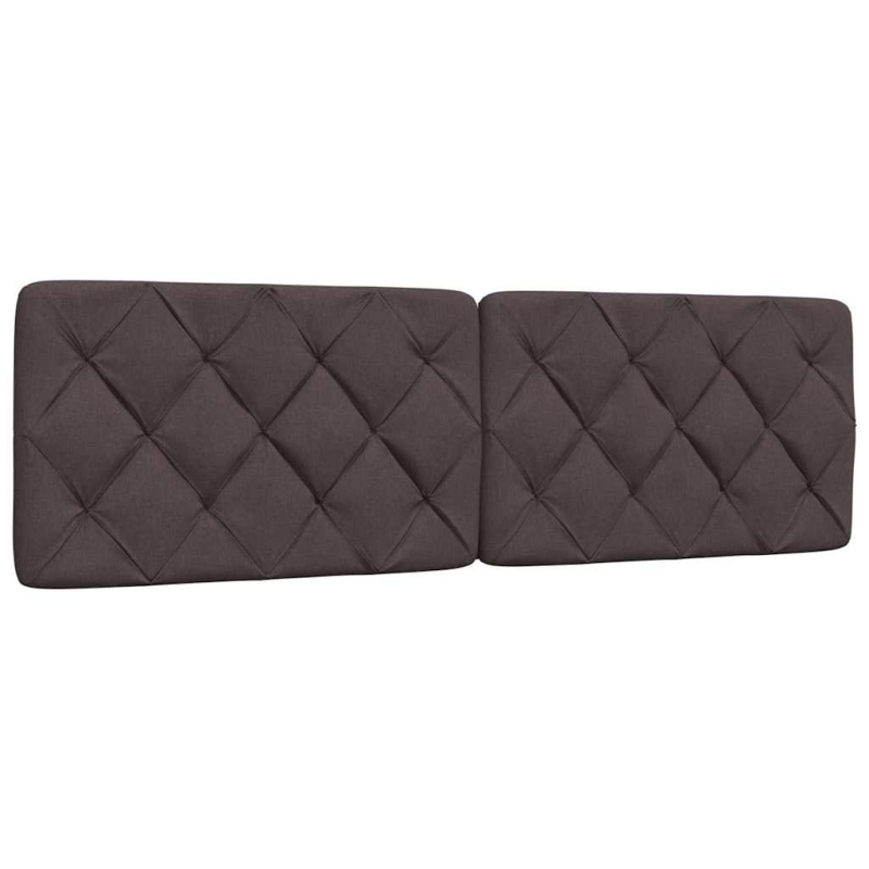 Bett mit Matratze Dunkelbraun 160x200 cm Stoff