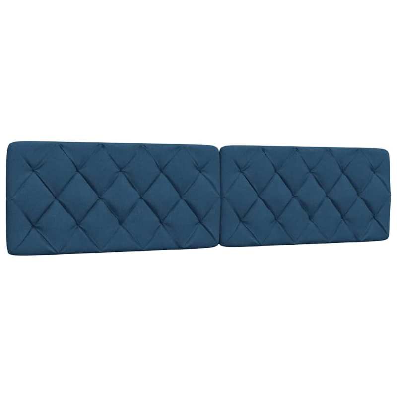 Bett mit Matratze Blau 200x200 cm Stoff