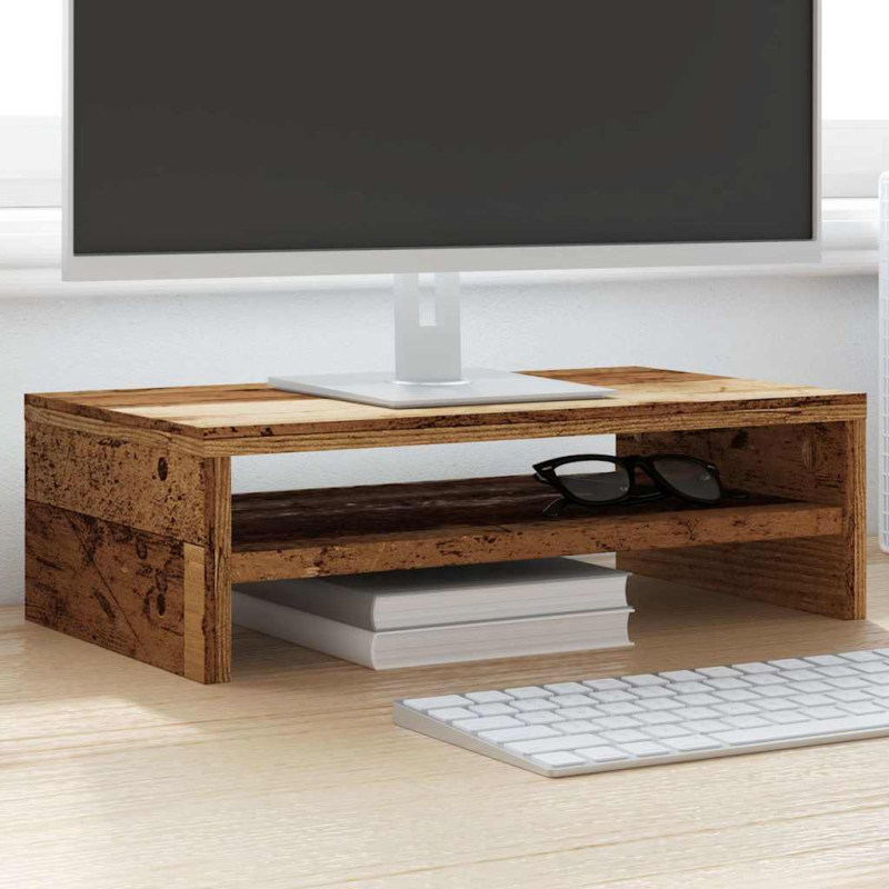 Monitorständer Altholz-Optik 42x24x13 cm Holzwerkstoff