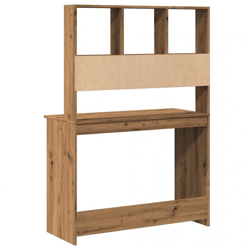 Schreibtisch mit Regal Artisan-Eiche 102x45x148cm Holzwerkstoff