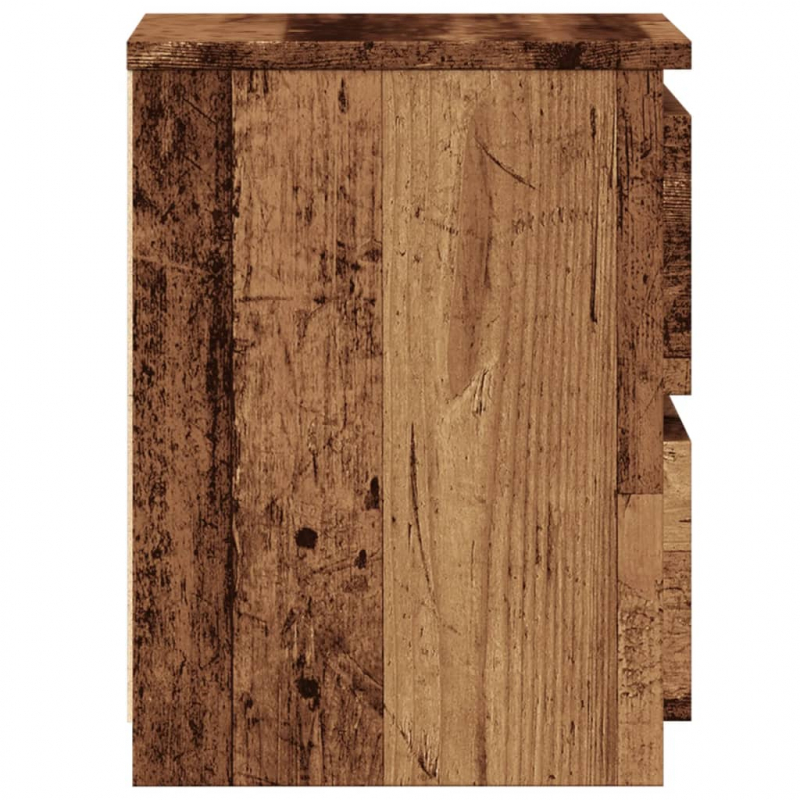 Nachttische 2 Stk. Altholz-Optik 30×30×40 cm Holzwerkstoff