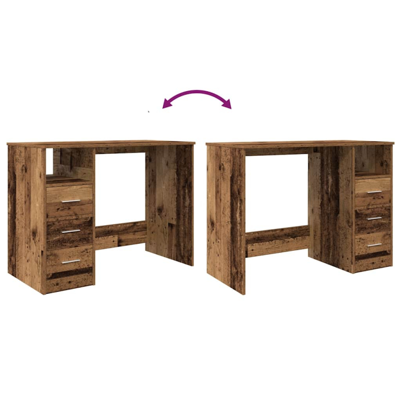 Schreibtisch Altholz-Optik 102x76x50 cm Holzwerkstoff