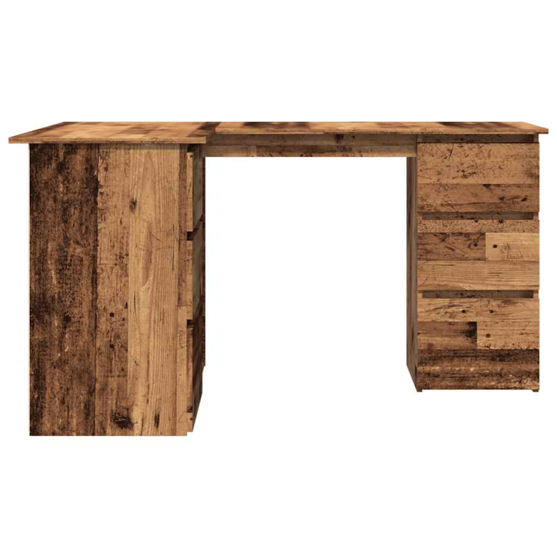 Eckschreibtisch Altholz-Optik 145x100x76 cm Holzwerkstoff