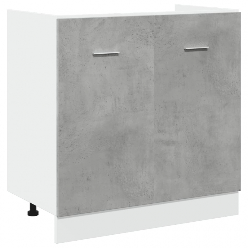 Spülenunterschrank Lyon Betongrau 80x46x81,5 cm Holzwerkstoff
