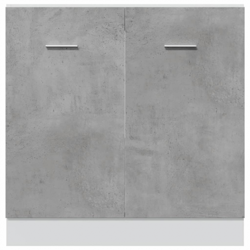 Spülenunterschrank Lyon Betongrau 80x46x81,5 cm Holzwerkstoff